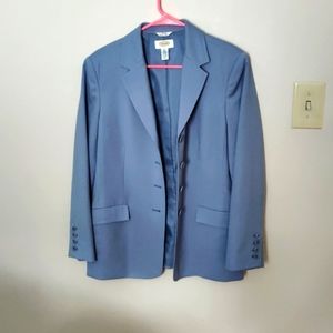 Talbot's Italian Wool Sky Blue Petite Blazer